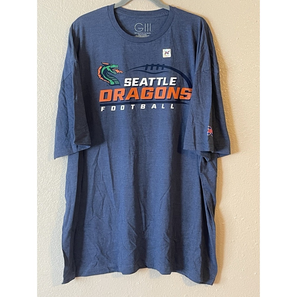 Men's 3XL NWOT Seattle Dragons XFL G III Sport By Carl Banks Short Sleeve Shirt